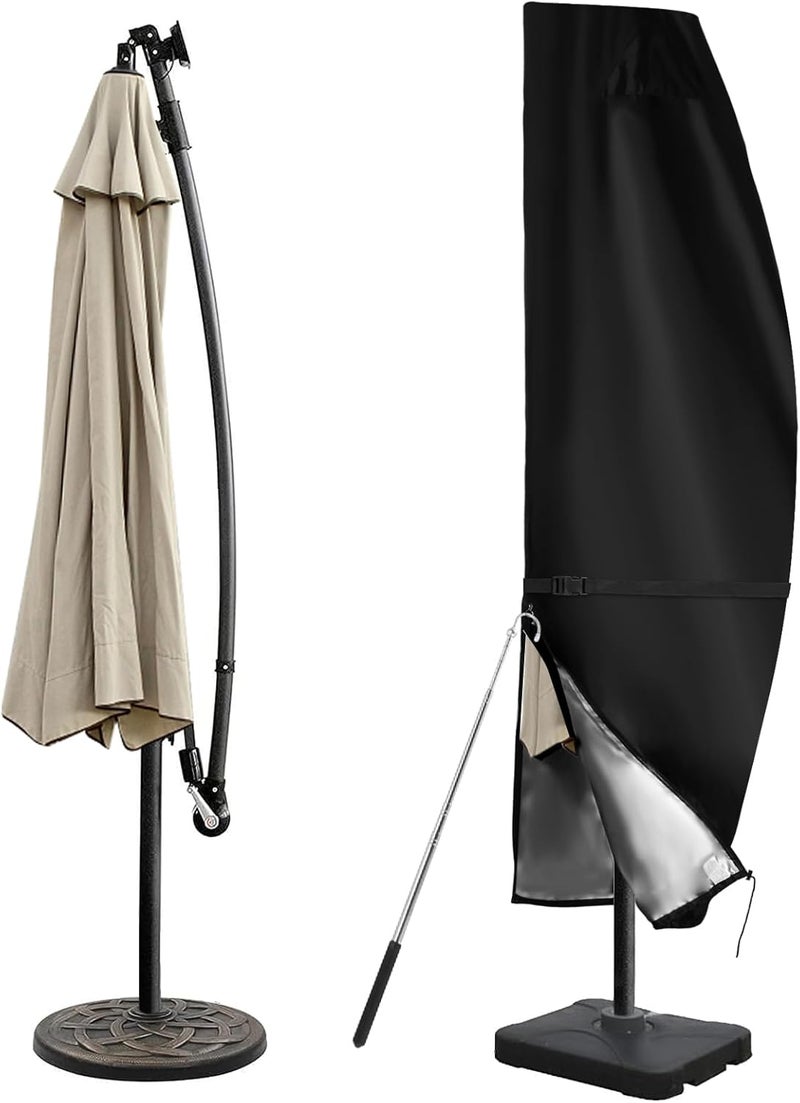 DOCEPERT Cantilever Umbrella Covers for Outdoor Umbrellas 9-12ft,420D Oxford Fabric Patio Offset Umbrella Cover with Sturdy Waterproof Zipper and Top Vent,Garden Outdoor Umbrella Covers - Image 1